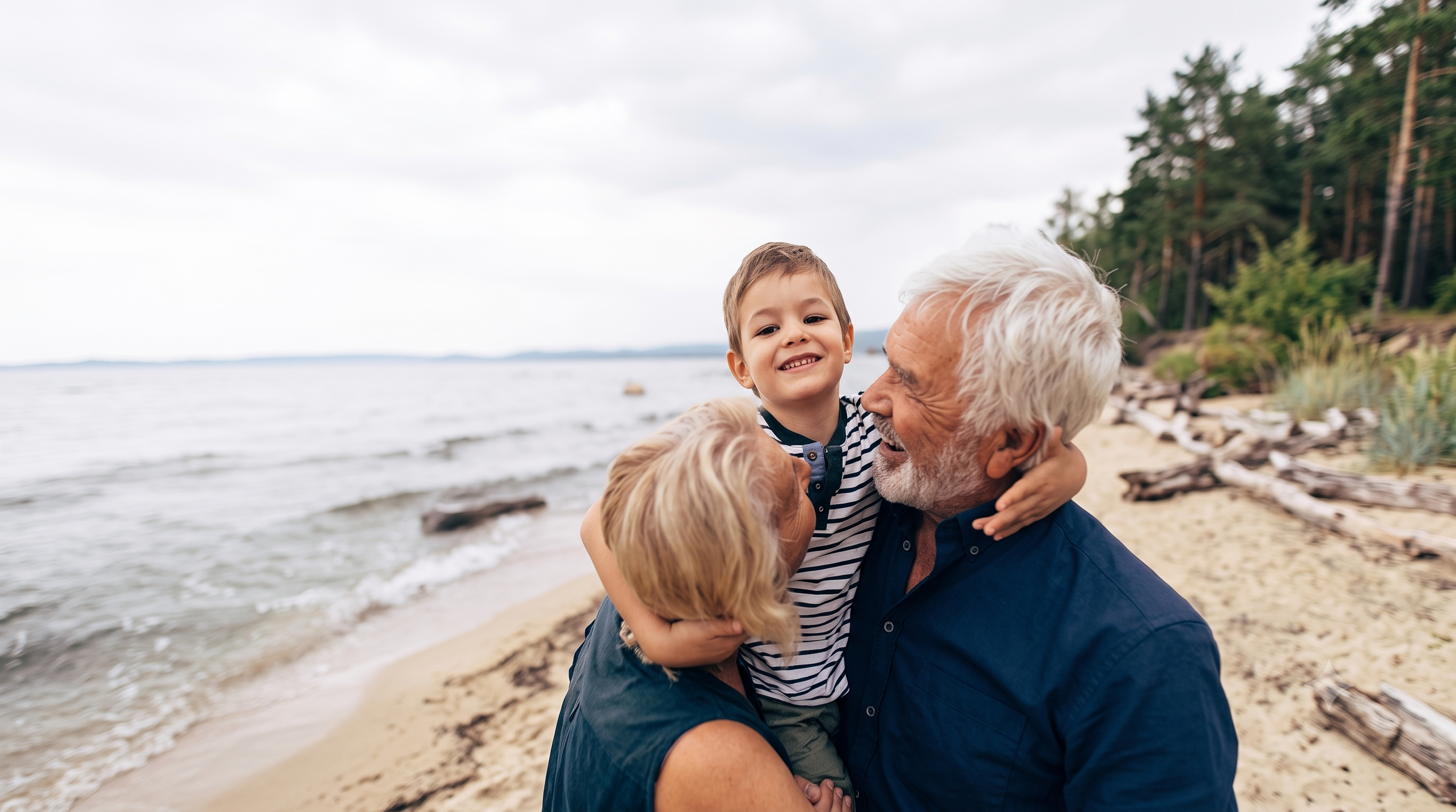 Grandparents with their grandson